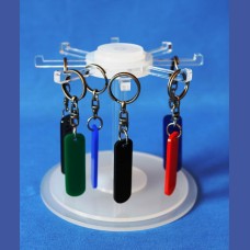 LLAVEROS Expositor circular giratorio con 8 ganchos de 8 mm <br>Medidas: 170 x 150 mm<br>